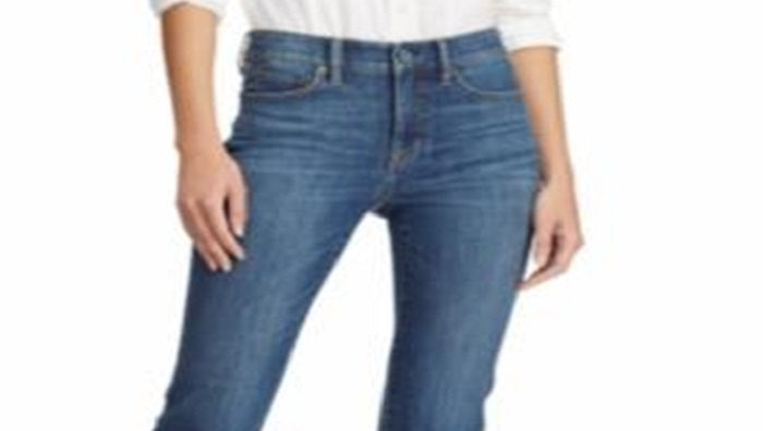 Calça Jeans Ralph Lauren Super Stretch Premier Straight Feminina Azul Tamanho 12