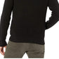 Calvin Klein Moletom Masculino Texturizado com Zíper Completo Preto Tamanho G