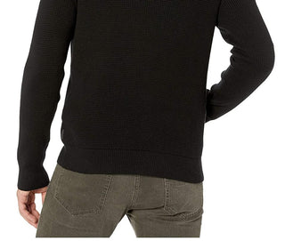 Calvin Klein Moletom Masculino Texturizado com Zíper Completo Preto Tamanho G