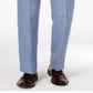 Calça social masculina Ralph Lauren Classic Fit de linho liso, azul, tamanho 34x32