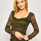 Blusa Guess Feminina Verde Regular Fit Verde Tamanho X-Small