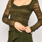 Blusa Guess Feminina Verde Regular Fit Verde Tamanho X-Small