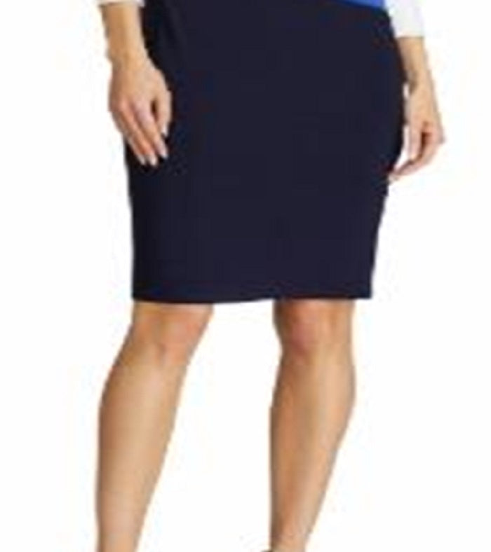 Vestido Ralph Lauren Feminino com Bloco de Cores, Manga Curta, Gola Joia, Acima do Joelho, Azul, Tamanho 2