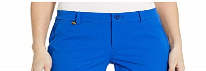 Shorts de sarja bielástico Ralph Lauren feminino, azul, tamanho 10, pequeno