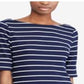 Blusa Ralph Lauren Feminina Stretch com Decote Canoa Azul Tamanho XS