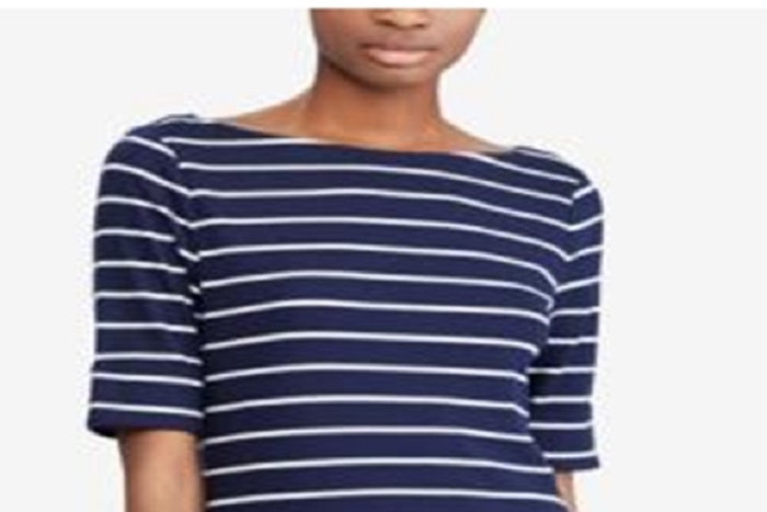 Blusa Ralph Lauren Feminina Stretch com Decote Canoa Azul Tamanho XS