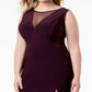 Vestido Feminino Trendy Plus Mesh Inset da Morgan &amp; Company Roxo Tamanho 16W