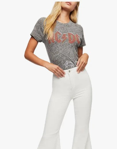 Calça jeans flare feminina Just Float on Flare da Free People, branca, tamanho 26