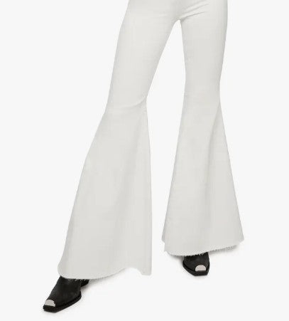 Calça jeans flare feminina Just Float on Flare da Free People, branca, tamanho 26