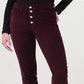 Calça skinny Levi's 721 de veludo cotelê de cintura alta feminina, vermelha, tamanho 28x30