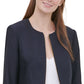Jaqueta Calvin Klein Feminina Sarja Zíper Frontal Azul Tamanho 10P