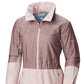 Jaqueta corta-vento Columbia Sustina Springs com forro de lã, rosa, tamanho pequeno
