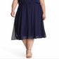 Vestido feminino Anne Klein Plus com cordão MIDI, azul, tamanho 1X