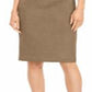 Vestido justo de camurça sintética Vicunha Anne Klein feminino, marrom, tamanho 10