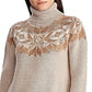 Suéter Ralph Lauren Fair Isle Gola Alta Feminino Marrom Tamanho XS