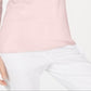 Blusa feminina Karen Scott de algodão com decote redondo, rosa, tamanho GG