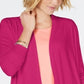 Karen Scott Cardigan drapeado com frente aberta, rosa, tamanho M, feminino