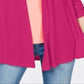 Karen Scott Cardigan drapeado com frente aberta, rosa, tamanho M, feminino