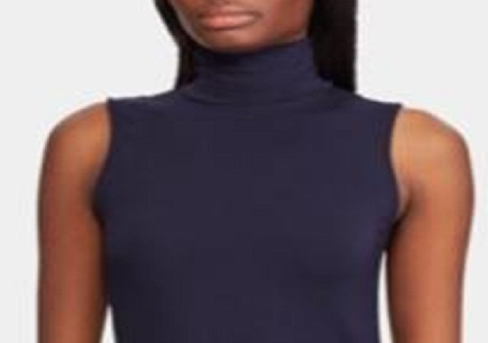 Blusa Ralph Lauren Feminina Gola Alta Sem Mangas Azul Tamanho XS