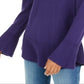 Suéter de malha com babados e bainha plissada feminino Style &amp; Co, roxo, tamanho XX-G