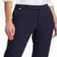 Calça reta Ralph Lauren feminina Stretch Ponte, azul, tamanho extragrande
