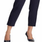 Calça reta Ralph Lauren feminina Stretch Ponte, azul, tamanho extragrande