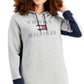 Vestido com capuz e logotipo Tommy Hilfiger feminino cinza tamanho extragrande