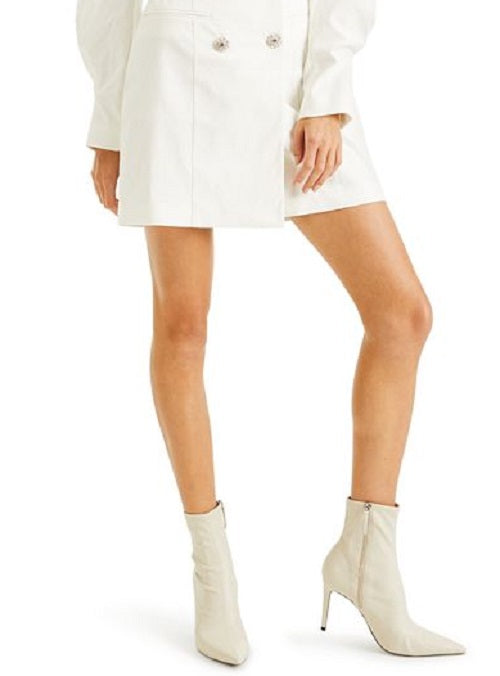 Vestido Blazer Culpos com Botões de Cristal Feminino da INC International Concepts, Branco, Tamanho M