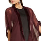 Kimono Wrap Feminino de Veludo com Borda da INC International Concepts Roxo Tamanho Regular