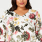Charter Club Feminino Plus Size V Neck Garden Top Branco Tamanho 0X