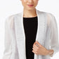 Cardigan Alfani Feminino Novelty Stitch Branco Tamanho X-Grande
