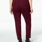Jeans feminino estilo &amp; co com controle de barriga, perna justa, roxo, tamanho 14, pequeno