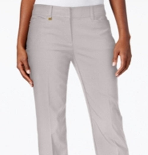 Calça feminina JM Collection Tummy Control Curvy Fit Cinza Tamanho 4 Petite