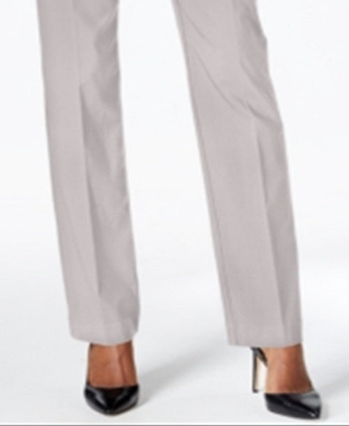 Calça feminina JM Collection Tummy Control Curvy Fit Cinza Tamanho 4 Petite