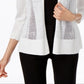 Cardigan Alfani Feminino Novelty Stitch Branco Tamanho Grande