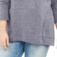 Moletom feminino estilo &amp; co plus size com detalhes metálicos, roxo, tamanho 3X