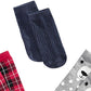 Meias First Impressions Baby Plaid / Grid / Bear 3 pares, vermelhas, tamanho 12-24