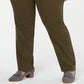 Calça jeans feminina Charter Club Plus Tummy Slimming Super Stretch com perna reta, verde, tamanho 22W