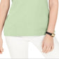 Karen Scott Blusa Feminina com Ombros Abertos e Decote em V Verde Tamanho GG