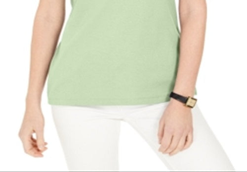 Karen Scott Blusa Feminina com Ombros Abertos e Decote em V Verde Tamanho GG