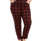 Calça jeans feminina plus size xadrez com controle de barriga Charter Club, preta, tamanho 22W