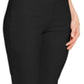 Calça Capri Feminina JM Collection com Controle de Barriga e Visual Tartaruga, Preta, Tamanho P