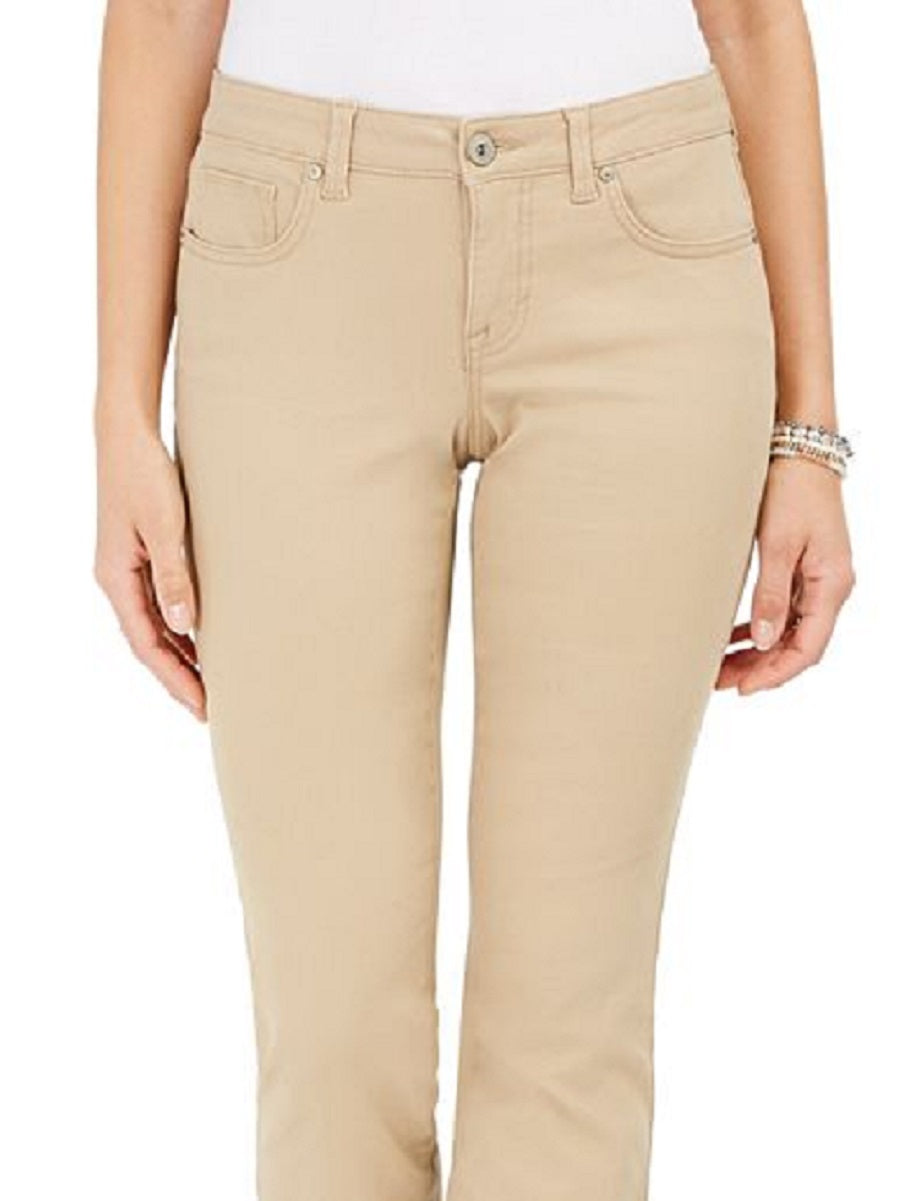 Calça jeans feminina estilo curvy fit bootcut marrom tamanho 16-S