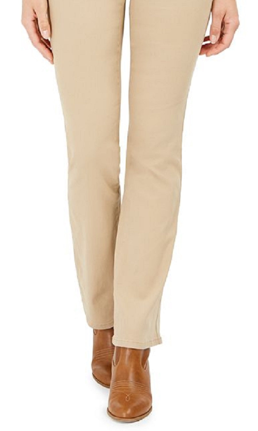 Calça jeans feminina estilo curvy fit bootcut marrom tamanho 16-S