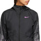 Jaqueta esportiva Nike feminina para corrida e fitness, preta, tamanho extrapequeno
