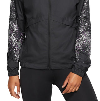 Jaqueta esportiva Nike feminina para corrida e fitness, preta, tamanho extrapequeno