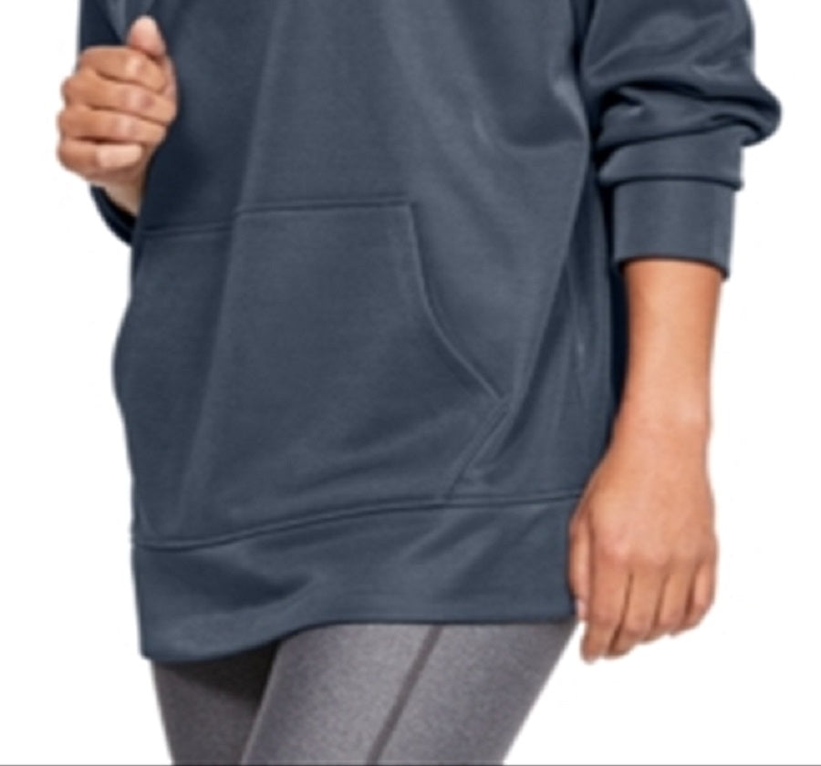 Under Armour Moletom com capuz feminino de lã para treino, azul, tamanho pequeno