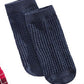 First Impressions Baby Plaid / Grid / Bear 3 pares de meias vermelhas tamanho 0-6 meses