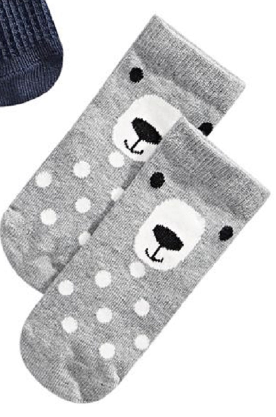 First Impressions Baby Plaid / Grid / Bear 3 pares de meias vermelhas tamanho 0-6 meses