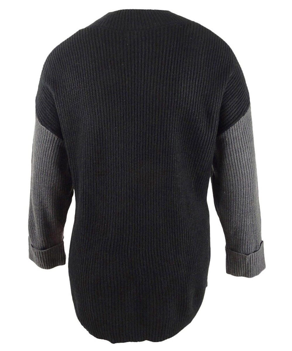 Calvin Klein Suéter Feminino Plus Tricolor Gola Simulada Preto Tamanho 0X